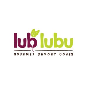 Lublubu - Gourmet savory cones logo - a beat inside letter "b"