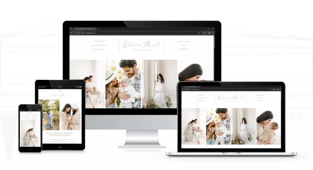 Oksana Mink Photography web design
